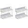 Fluox Fuya 2-Set 2-Tier- Versatile Kitchen Cabinet Organizers and Storage, Bathroom Small Clear Acrylic Under Sink Organizers and Storage, Coffee, Kitchen, Spice, medicine bottle organizer