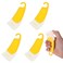 JJUNW 4 Pcs Kitchen Food Grade Silicone Spatula, 3D Printer Silicone Removal Spatula Scraper Tools, Pot Scrapers for Kitchen for Resin Transfer and Protect for Cleaning Dishes Pots Pans