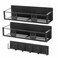 HCBaoXGui Magnetic Spice Rack for Refrigerator,Spice Organizer Magnetic Shelf for Fridge Side,Magnetic Storage Shelves for Kitchen,Small Kitchen Storage Rack with Magnetic Hooks Rack(3Pack)