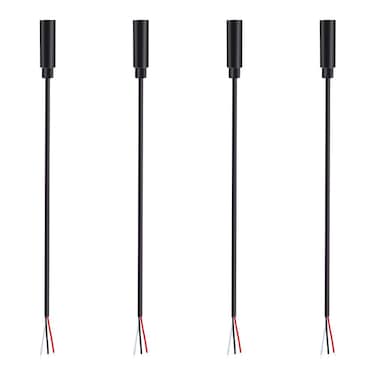 Fancasee (4 Pack Replacement 3.5mm Female Jack to Bare Wire Open End TRS 3 Pole Stereo 1/8" 3.5mm Jack Plug Connector Audio Cable for Headphone Headset Earphone Cable Repair