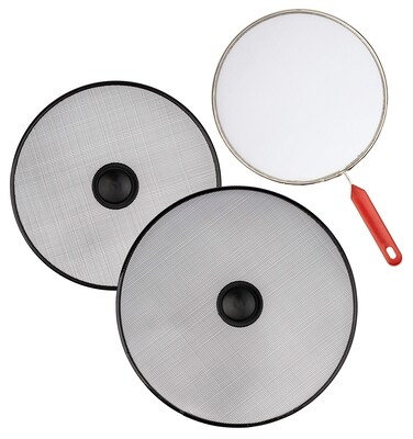 Cooktop Splash Guard For Frying Pan - Set Of 3: 8.2", 10", 11.4" - Kitchen Grease Splatter Screen Guards - Cooking Oil Catcher Shield