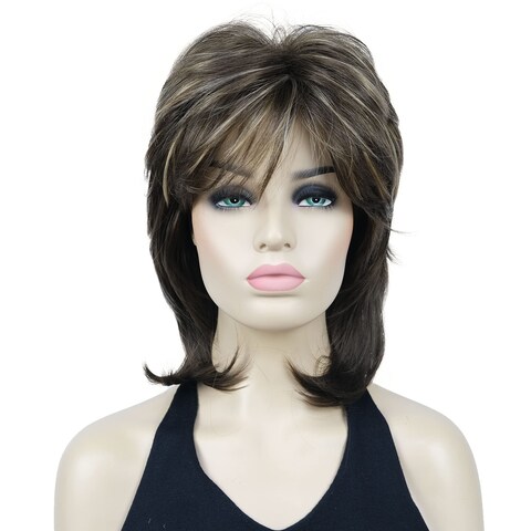 Lydell 16&quot; Long Straight Wigs Soft Shaggy Layered Wigs Classic Cap Full Synthetic Hairpieces (8TT124)