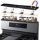 Mofason Silicone Magnetic Stove Top Shelf 30 Inch, Kitchen Over Stove Oven Shelf, Magnetic Spice Rack Organizer, Non-Slip Above Stovetop tray for Back of Stove -Black