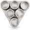 Magnetic Spice Rack - 6 Stainless Spice Jars for Seasoning - Magnetic Spice Containers for the Kitchen, Dining Table, and Refrigerator - 2.50&quot; x 8.00&quot; x 8.00
