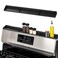 SCITURE Silicone Over the Stove Top Spice Shelf for Back of Stove, Kitchen 30" Spice Shelf Rack Organizer, Oven Shelf for Top of Stove, Oven Stovetop Spice Rack Shelf (1 Pcs, Black)