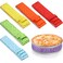 6 Pieces Baking Strips Colorful Bake Even Strip, Cake Pan Strips, Absorbent Thick Cotton Cake Strips, Baking Tray Protection Strap, Baking Warp for Clean Edges Baking