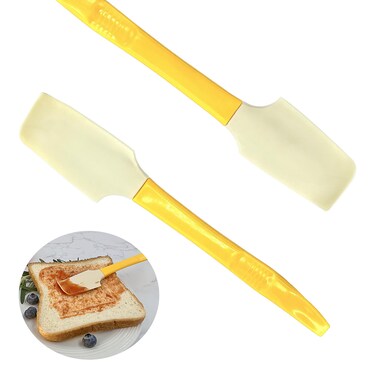 Barbaar Silicone Jam Spreader with Can Opener End, Spatula Multi-function applicator, For Kitchen, Baking. (2-Piece)