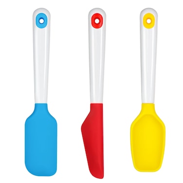 Webake Mini Silicone Spatula Set, Non-Stick Small Spatulas with Sturdy Handle, Nice for Small Jars and Cans, Mixing, Cooking and Baking, Heat Resistant and Dishwasher Safe, Great for Kitchen Use