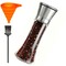 TooWoom Pepper Grinder Salt Grinder, 8inch Stainless Steel Pepper Mill w/Adjustable Coarseness, Refillable Salt with Funnel, Cleaning Brush, Manual Pepper Grinder for Black Peppercorns