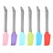 6PCS Mini Silicone Spatulas,Curved Small Spatula,Kitchen Scraper Spatula,Wet Pet Food Can Spatula,Jar Spatula,for Cooking Baking Frosting or Mixing