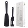 FONGLUAN Pack of 2 Mini Silicone Turner/Spatula,Heat Resistant &amp; Non Stick Kitchen Small Spatulas for Cooking &amp; Serving,Black