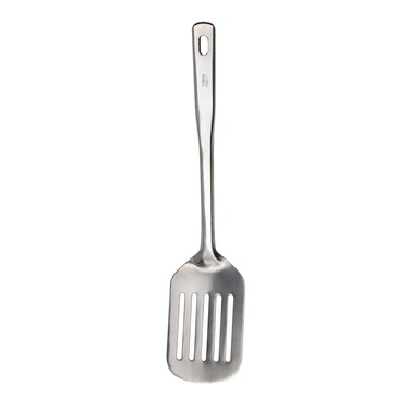 Metal Spatula for Cooking - Stainless Steel Spatula for Kitchen Use - Kitchen Turner with Plastic Handle, Slotted, 13.4 Inches