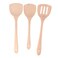 Vctitil 3Pcs/set Wooden Spatulas Set for Cooking,Bamboo Wooden Spatula Healthy Utensils,Non Stick Cookware for Kitchen Cooking Tools