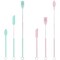 6 Pcs Mini Silicone Spatula Spoon and Brush Set,Upgrade Telescopic Spatula,Heat Resistant Portable Silicone Spatula Set With Hanging Buckle For Kitchen Cooking Cosmetic Jars Kitchen Bottles