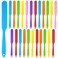 Lasnten 24 Pcs Silicone Jar Spatula Set Heat Resistant Butter Cake Cream Silicone Jar Spatula Flexible Non Stick Mixing Icing Jar Scraper with Long Handle for Cooking Kitchen Baking Tool, Multicolor