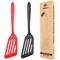 Pack of 2 Silicone Fish Spatula, Non-stick Large Slotted Flipper Turner, High Heat Resistant Kitchen Cookwares for Frying, Cooking Seafood, Meat, Eggs, Omelets, Pancakes, Burgers