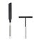 DOITOOL Crepe Spreader and Spatula Set, 2Pcs Stainless Steel Crepe Spreader Tool T Shape Crepe Maker Spreading Tool for Bakery