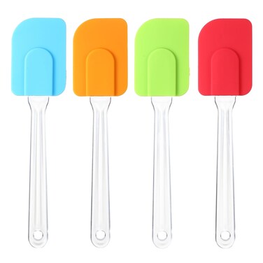 SiliFine 4 Pcs Silicone Spatula Set 10 Inch Classic Spatulas for Kitchen Cooking &amp; Baking, Rubber Spatulas Set for Whisk an Egg, Spread Butter, Cheese, or Scrape Containers