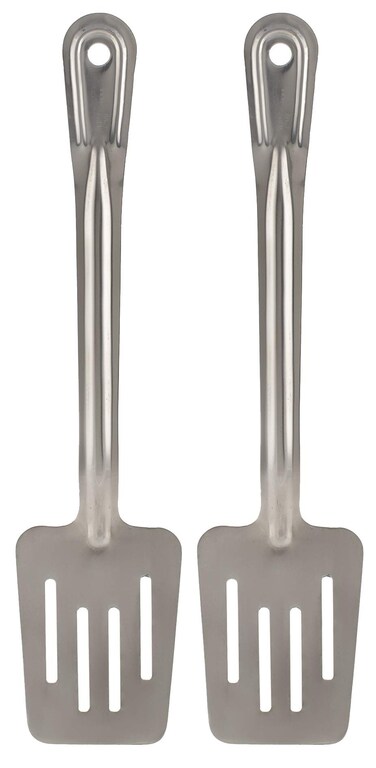 Stainless Steel Spatula - Pack of 2 - Slotted Spatulas for Kitchen - Metal Cooking Egg Turner