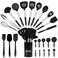 25PCs Large Silicone Cooking Utensils Set - RFAQK 446&Acirc;&deg;F Heat Resistant Kitchen Utensils Set - Perfect For Non-stick Kitchen Cookware - Dishwasher Safe Spatula Set&acirc;&euro;&brvbar;