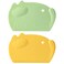 Silicone Dough Scraper with Scale Cartoon Food Grade Baking Scrapers Dough Cutters Food Scrappers for Bread Dough Baking Cake Fondant Icing Silicone Bench Scraper for Sourdough, 2 Pcs, Green &amp; Yellow