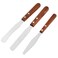 AKOAK 3 Pcs/Set Stainless Steel Butter Cream Spatula + Wood Handle Smoother Icing Frosting Spreader Pastry Baking Tools Kitchen Gadget