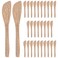 INOOMP 30Pcs Wooden Spoon Cake Bench Scraper Cake Edge Scraper Dumpling Filling Spreader Bakery Butter Spatula Wooden Jam Spatulas Japanese Tools Bakery Jam Spreader Fudge Outdoor