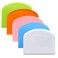 CEWIFO Dough Cutter Bench Scraper for Baking, 5 PCs BPA Free PE Plastic Flexible Bowl Scraper, Food-safe Plastic Dough Scraper for Bread Cake Dough Fondant Icing (White, Green, Orange, Blue, Pink)