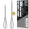Walfos Mini Whisks Stainless Steel, Small Whisk 2 Pieces, 5in and 7in Tiny Whisk for Whisking, Beating, Blending Ingredients, Mixing Sauces