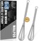 Walfos Mini Whisk,Non-Rust Whisk,304 Stainless steel Small Whisk.Heat Resistant 450&acirc;&bdquo;&permil;.6+8Inch Tiny whisk Nice for Whisking, Blending Ingredients, Beating, Mixing Sauces (Silver)