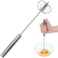 LOVEINUSA Stainless Steel Egg Whisks, Hand Mixer Stirrer, Rotary Semi-Automatic Whisk Blender for Cooking Kitchen Baking (12 Inches)