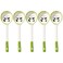 Cerficer Cute Porcelain Soup Spoons Set of 5 for Gravy Ramen Dessert Soup Yoghurt Oats Pudding Ice cream Cereal Chili and Mashed Potatoes Panda Design