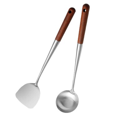 Leadigol Wok Shovel Chef Soup Scoop Ladle Kitchen Tools Stainless Steel Kitchenware Cooking Spoon