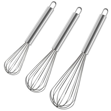 1 Pcs Whisk,Hand Push Rotary Whisk Blender,Stainless Steel Egg Whisk,Versatile Milk Frother, Semi Automatic Whisk Blender for Blending, Whisking, Beating &amp; Stirring (12in)