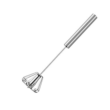 Lelasety Push Egg Whisks Set of 2, Semi-Automatic Stainless Steel Hand Mixer for Eggs, Milk, Kitchen Manual Blender 10&amp;12 Inches