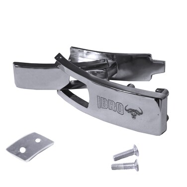 IBRO Heavy Duty Replacement Lever Buckle for 10MM Weight lifting and Powerlifting Belt - Rust Free Fits all brands Silver