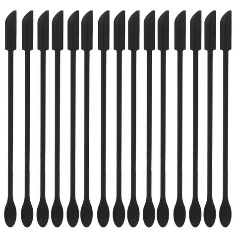 Mini Makeup Mask Spatula, Cosmetic Cream Spoon, Double Ended Mini Spatula for Cosmetics and Kitchen Jars, Small Silicone Spatula for Squeezing Bottles, 15 Pcs