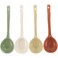 4pcs Ceramic Soup Spoons Japanese Ramen Soup Spoons Ceramic Asian Dinner Spoons Retro Korean Style Tablespoon Rice Noodles Serving Spoon Ladle for Wonton Dumpling
