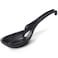Hiware 12-piece Asian Soup Spoons, Rice Spoons, Chinese Won Ton Soup Spoon - Notch and Hook Style, Black