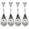 Pinenjoy 4Pcs Silver Fish Spoon 18/10(304) Stainless Steel Asian Soup Spoon Short Handle Spoon for Porridge Cereal Rice