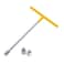 PANSHIYON T Handle Wrench,1/2-Inch Drive T Handle Socket Driver with 1/4&acirc;&euro; and 3/8&acirc;&euro; Adaptors,Yellow