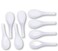 8 Pcs Reusable Plastic Chinese Soup Spoon for Ramen, Soup, Fried Rice, Mapo Tofu and Rice Porridge, Heat Resistant, Unbreakable.