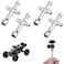 Aswewamt 4 Pcs Cross Wrench Sleeve Mini Spanner Metal Hexagon Socket Wheel Spanner M2 M2.5 M3 M4 Screw Nut Wrenches Maintenance Tool for RC Model Car Truck Buggy