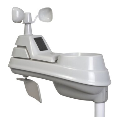 AcuRite Iris 5-in-1 Weather Sensor with Rain Gauge, 06004M, Wind Speed, Wind Direction, Temperature and Humidity , White