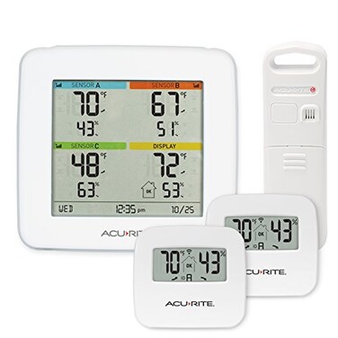 AcuRite 01096M Temperature &amp; Humidity Station with 3 Indoor/Outdoor Sensors