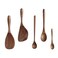 SHOWERORO Black Walnut Cutlery Set Flatware Kitchen Tool Wood Scoop Wooden Rice Spoon Honey Spoon Black Walnut Spoon Kitchen Cooking Scoop Cooking Utensils Japanese-style Child