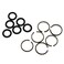 Maxmoral 6 Sets 1/2" Impact Wrench Socket Retainer Rings with O-ring Fits Replacement Impact Wrench Square Drive Socket Retainer Ring