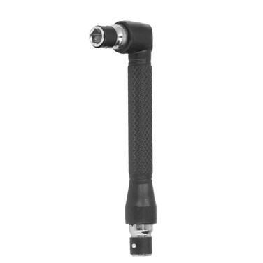 LiebeWH Double Head L Shaped Socket Wrench 1/4in Hex Shank Socket Wrench 90 Degree Angle Socket Tool Right Angle Screwdriver Adapter