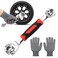NINEFOX Universal Socket Wrench 52 in 1 Wrench Multifunction Wrench Tool with 360 Degree Rotating Head, Spanner Tool for Home and Car Repair