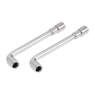 uxcell 2pcs 8mm Metric L Shaped Angled Open Hex 6 point Socket Wrench